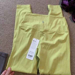 nwt crz yoga lime green align like leggings